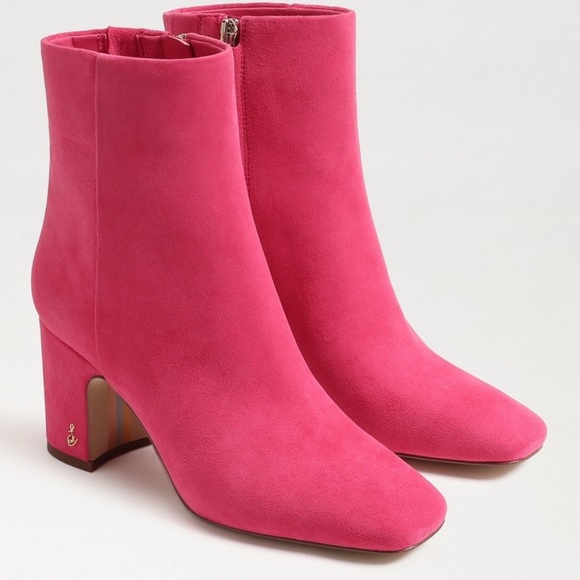 SAM EDELMAN‎ - CODIE ANKLE BOOTIE - PINK SUEDE size 5 - Picture 1 of 7